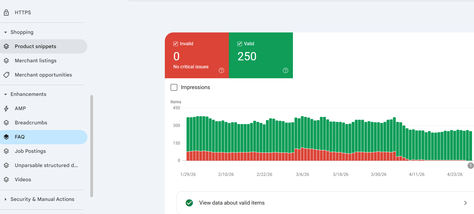 google search console schema validation